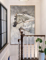 Horse Art Horse Abstract Painting Horse Portrait Painting On Canvas Large Horse Wall Art Equestrian Art