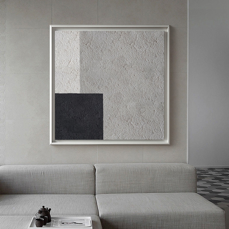 Simple Minimalist Painting Abstract Large Minimal Wall Art Grey Geometric