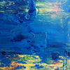 40 x 40 Blue And Yellow Abstract Wall Art Square Modern Abstract Painting