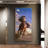 Running Horse Oil Painting On Canvas Large Arabian Horse Wall Art Wild Horse Painting For Sale