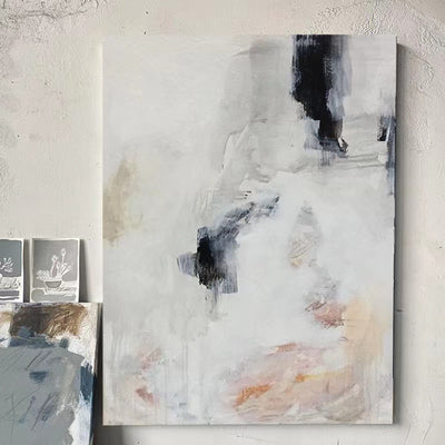 Large Grey Abstract Painting Modern Abstract Canvas Wall Art Grey Abstract Art On Canvas