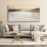 Contemporary Abstract Art Sunrise Canvas Wall Art Modern Abstract Seascape Painting