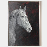 Horse Portrait Painting black and white horse Art Paintings Of Horses Heads