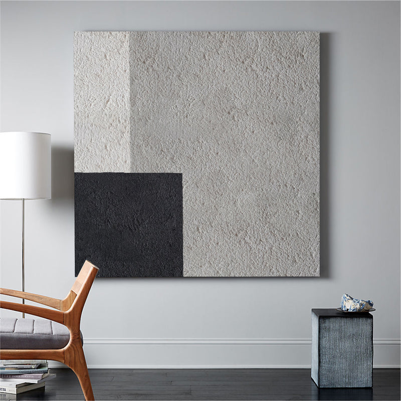 Simple Minimalist Painting Abstract Large Minimal Wall Art Grey Geometric