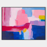 Pink And Blue Abstract Art Large colourful Canvas Art Modern Art