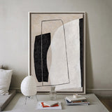 Modern Minimalist Abstract Painting Large Canvas Abstract Art Beige White