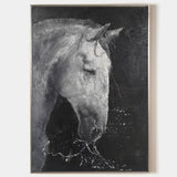 Abstract Black And White Horse Art Large Horse Canvas Art Modern Horse Paintings For Sale