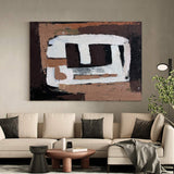 Brown Abstract Wall Art Abstract Acrylic Painting Canvas Wall Art Horizontal Wall Art For Sale