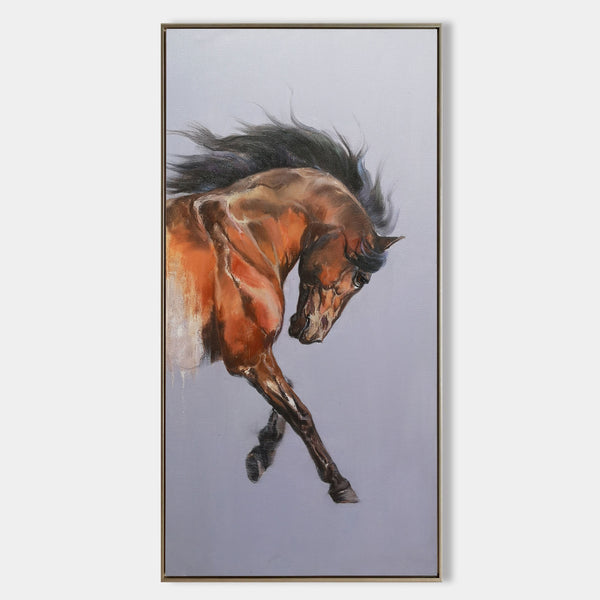 Modern Horse Art Equestrian Painting Contemporary Horse Art Framed Horse Wall Art