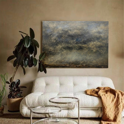 Impressionist Seascape Paintings Large Beach Canvas Wall Art Modern Beach Art