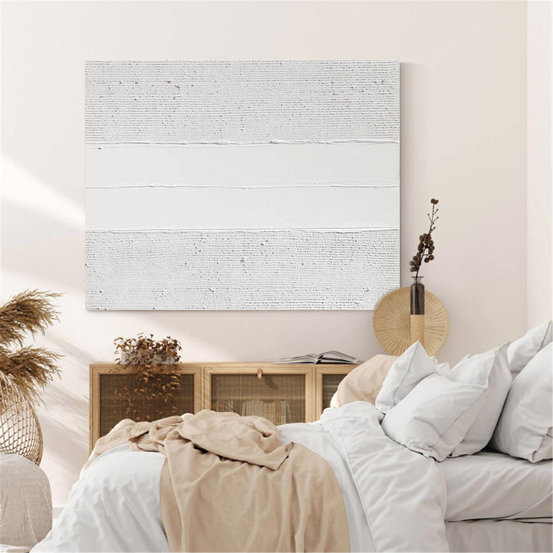 Luxury White Abstract Painting White 3D Textured Painting White 3D Minimalist Painting Large White Abstract Painting Modern abstract painting