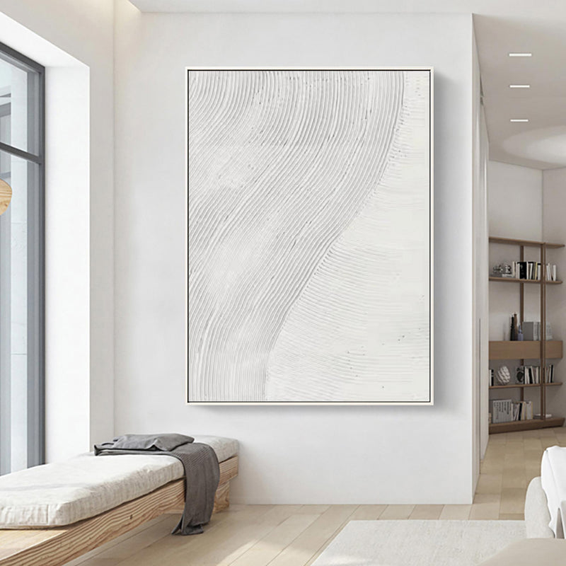 3D White Abstract Painting White 3D Textured Painting White 3D Minimalist Painting Large White Abstract Painting Modern abstract painting