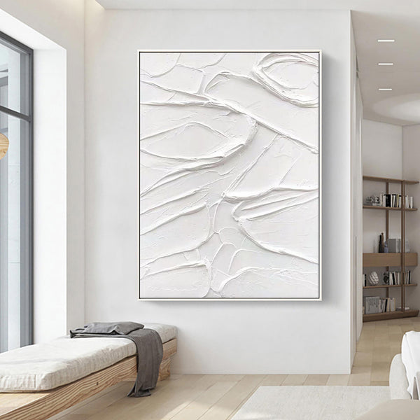 white abstract wall art white 3D Textured art white textured wall art white abstract art painting white abstract painting white abstract wall art