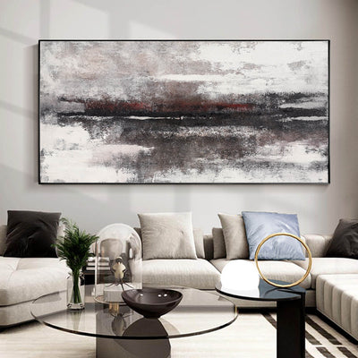 Huge Black And White Beach Wall Art Panoramic Modern Coastal Artwork Acrylic Oversized Coastal Wall Art