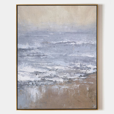 Beach Painting Large Beach Wall Art Abstract Seascape Paintings Beach Wave Art