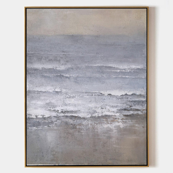 Beach Scene Painting Oversized Coastal Wall Art Modern Coastal Artwork Modern Art Beach