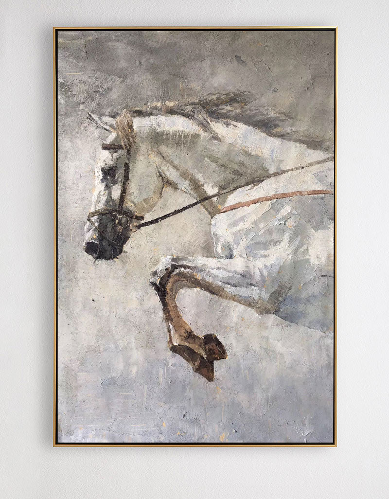 Horse Art Horse Abstract Painting Horse Portrait Painting On Canvas Large Horse Wall Art Equestrian Art