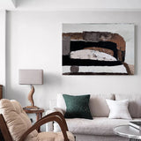 Large Abstract Oil Paintings On Canvas Wall Art Brown Acrylic Painting Modern Wall Art For Interior