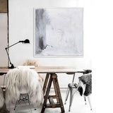 Large Grey And White Painting Modern Minimalist Art Minimal Art Painting