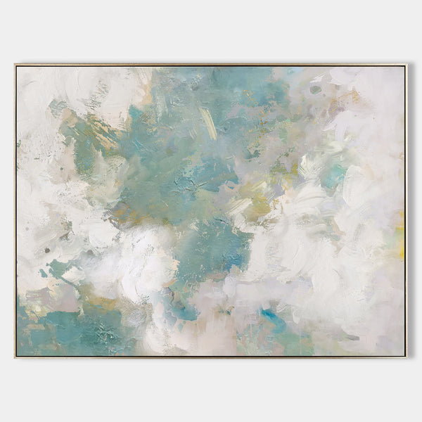 Large Sky And Sea Painting Abstract Ocean Painting Cloud Abstract Painting