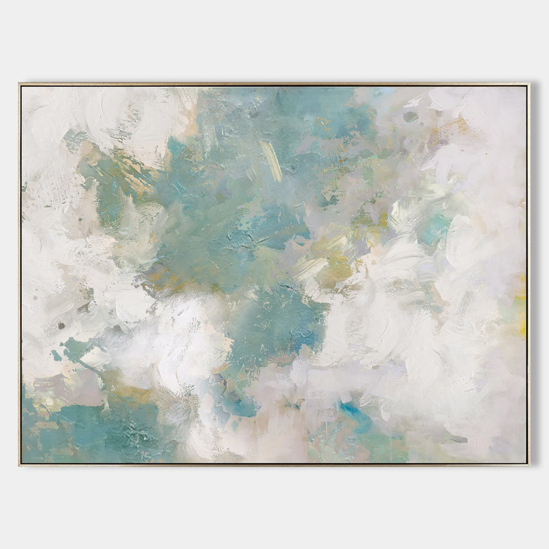 Large Sky And Sea Painting Abstract Ocean Painting Cloud Abstract Painting
