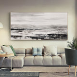 Black And White Abstract Acrylic Painting Abstract Landscape Canvas Art Original Modern Abstract Art