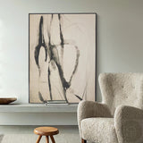 Minimalist Art Painting Black And White Abstract Wall Art Black Line Canvas Art | Artexplore