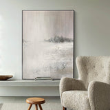 Grey Landscape Acrylic Painting Large Canvas Wall Art Abstract Landscape Art For Livingroom