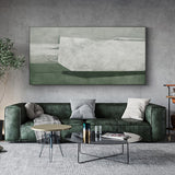 Luxury Textured Abstract Painting Big Canvas Wall Art Large Green Wall Decor