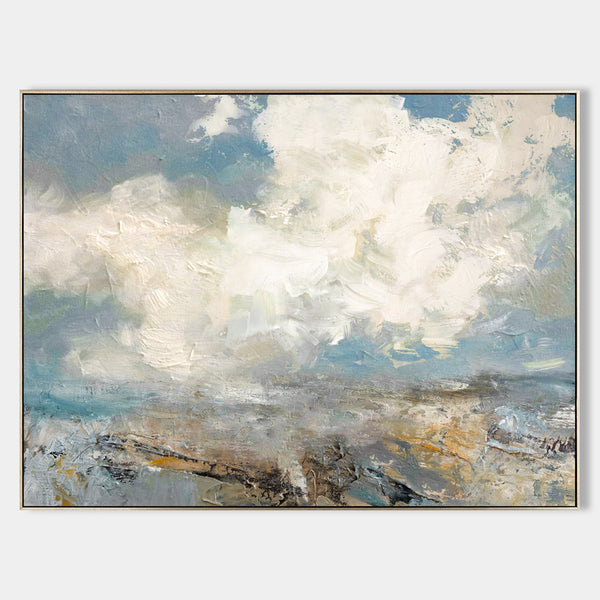 Modern Beach Artwork Large Abstract Beach Wall Art Contemporary Seascape Paintings