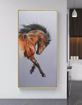 Modern Horse Art Equestrian Painting Contemporary Horse Art Framed Horse Wall Art