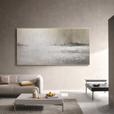 Contemporary Grey Abstract Art Modern Canvas Wall Art Grey Abstract Seascape Painting