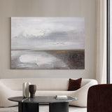 Modern Grey Textured Landscape Wall Art Large Acrylic Paintings Livingroom Canvas Art For Sale