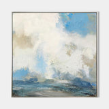 Impressionist Seascapes Modern Beach Wall Art Large Abstract Beach Artwork