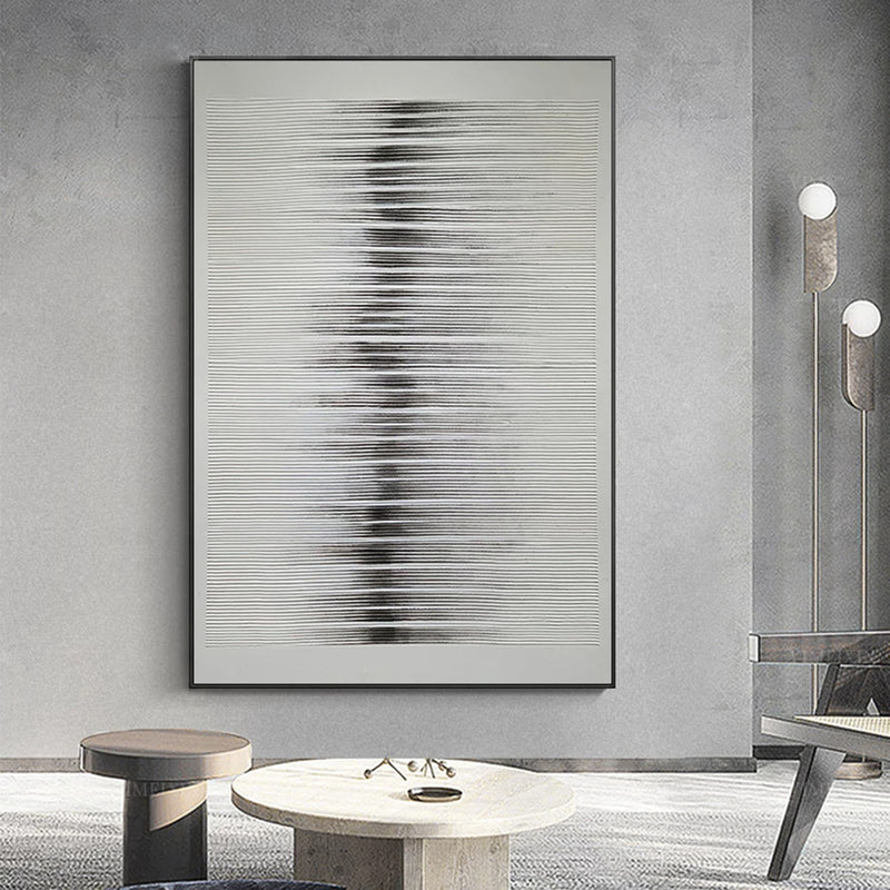 Large Minimalist Canvas Art Original Grey Abstract Painting