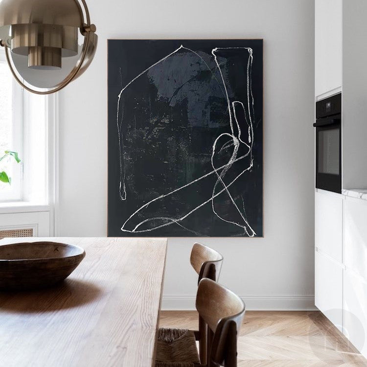 Black Textured Minimalist Art Rich Textured Wall Art Minimalist Painting 