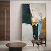 Green Gold Painting Abstract Extra Large Oil Painting Canvas Big Wall Art