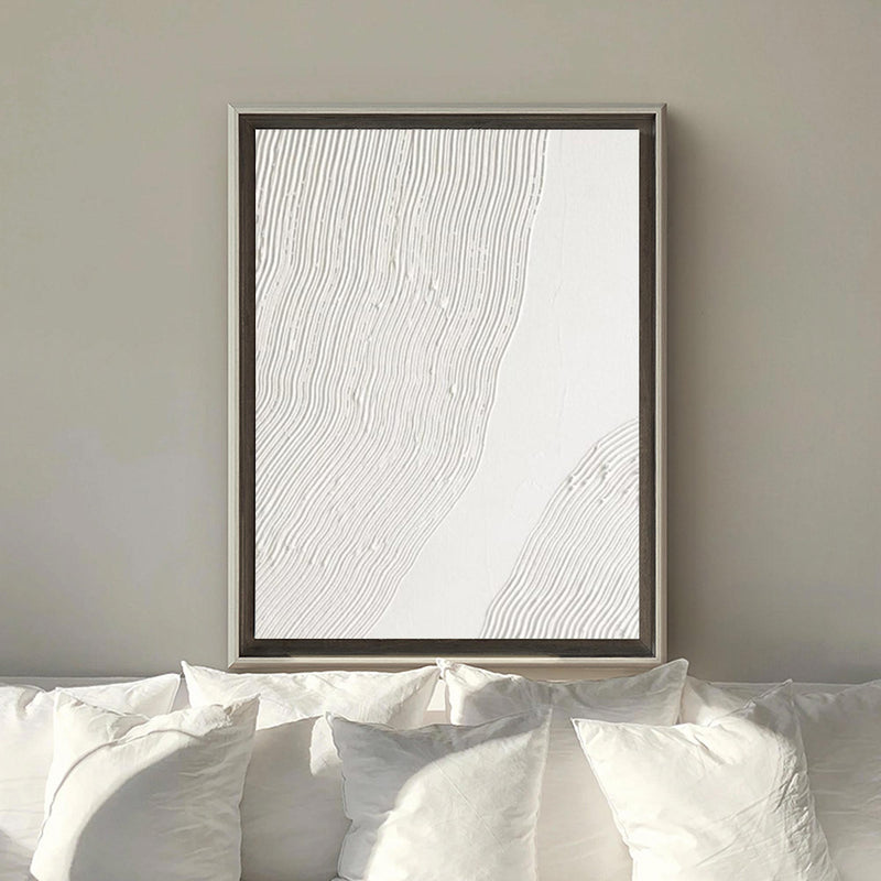 White Minimalist Painting White 3D Textured Painting Large White Abstract Painting Modern abstract painting Living Room Minimalist Art