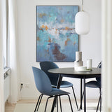Big Acrylic Seascape Abstract Paintings Extra Large Coastal Wall Art Canvas