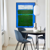 Blue And Green Minimalist Acrylic Painting On Canvas Extra Large Minimal Canvas Art Abstract Minimalist Modern Wall Art
