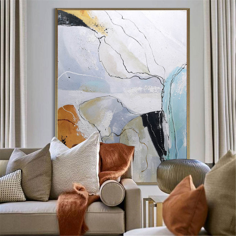 Hand Painted Large Modern Abstract Wall Art Abstract Wall Art For Living Room