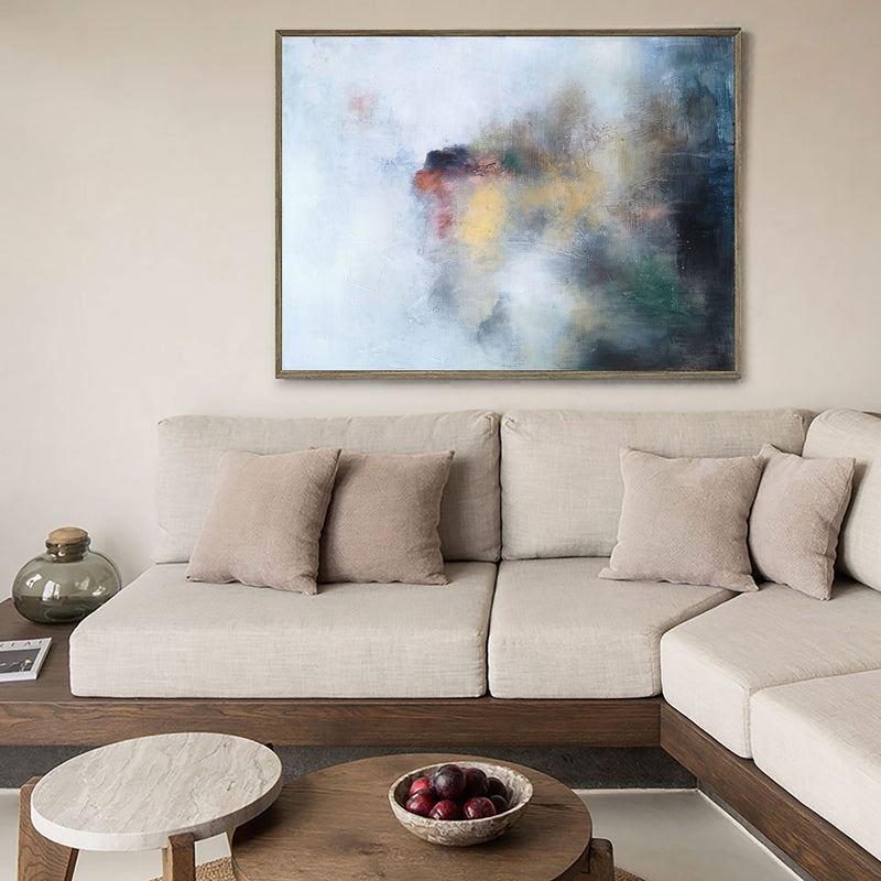 Origianl Extra Large Abstract Ocean Painting On Canvas Beach Acrylic Painting For Living Room
