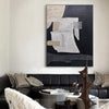 Large Black Beige Artwork Textured Abstract Wall Art Abstract Acrylic Painting Canvas Livingroom Artworks 
