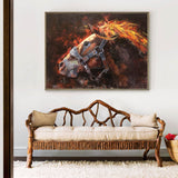 Large Brown Horse Painting Horse Livingroom Canvas Wall Art Running Horse Painting For Sale