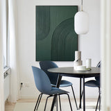 3D Green Minimalist Wall Art Rich Textured Abstract Artwork Acrylic Painting For Living Room