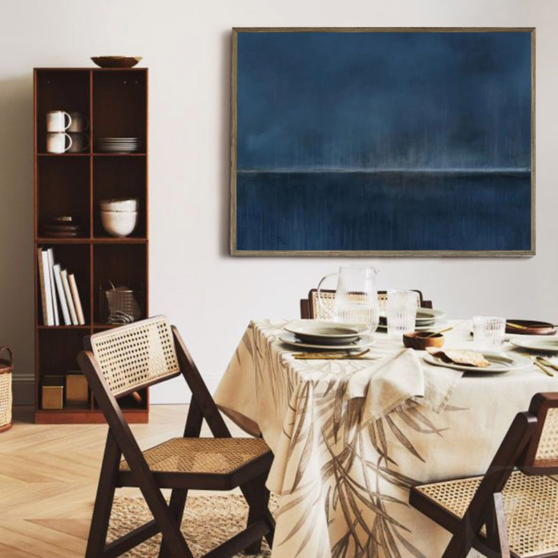 Blue Modern Abstract Art Large Abstract Wall Art Livingroom Canvas Art Painting For Sale