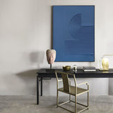 3D Blue Textured Abstract Wall Art Blue 3D Minimalist Painting Large Blue Abstract Painting