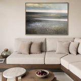 Grey Abstract Textured Landscape Wall Art Acrylic Paintings Livingroom Canvas Art For Sale