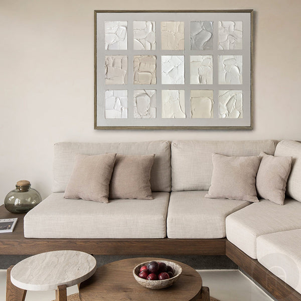 Beige Textured Wall Art Beige Abstract Minimalist Painting Neutral Beige Wabi sabi Painting 