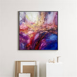 Pink And Blue Wall Art Purple And Gold Abstract Art Colorful Canvas Art